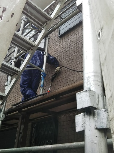 外壁塗り替え工事 水洗い 外壁塗り替え工事 水洗い