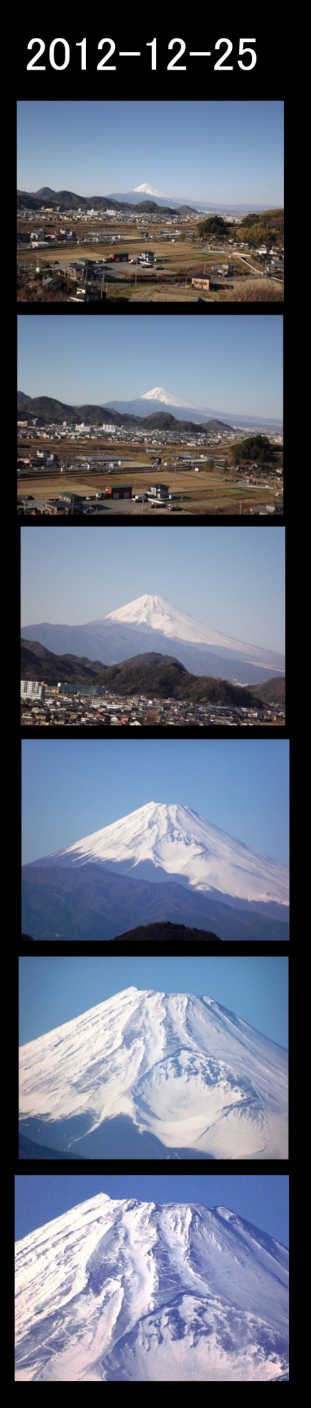 ★鮮明な富士山★クリスマス寒波の中で