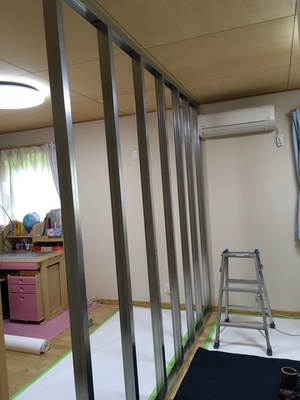 子供部屋を仕切りました 子供部屋を仕切りました