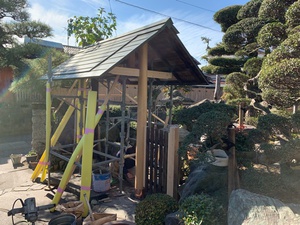 門の柱の入替えしました 門の柱の入替えしました