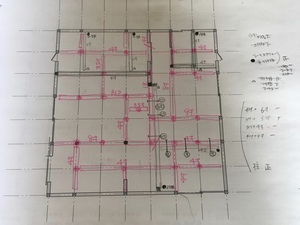 日曜日は図面作業 日曜日は図面作業
