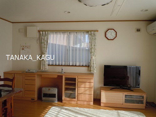飛騨柏木工キャビネット&テレビ台-J邸のご紹介。(追記)