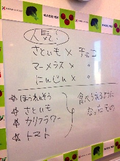 苦手な野菜、おいしいって・・・(喜)