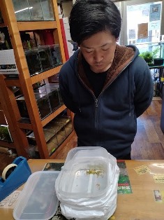 エビを持って来てくれたお客様 ノラさん エビを持って来てくれたお客様 ノラさん