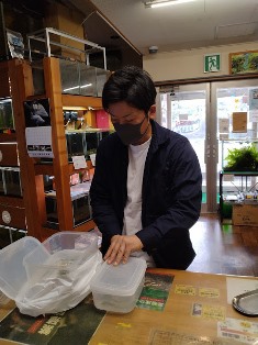 エビを持って来てくれたお客様 ノラさん エビを持って来てくれたお客様 ノラさん