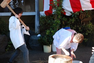 山田家旅館恒例 お餅つき^^