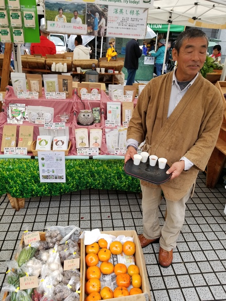 青山のファ―マ―ズマ―ケットにて試飲販売中❗ 青山のファ―マ―ズマ―ケットにて試飲販売中❗