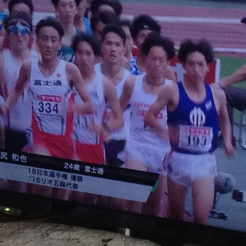 日本陸上五輪代表選考会で健闘