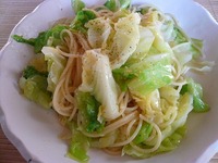 甘いミニキャベツのパスタ
