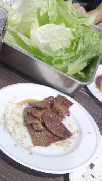 お肉焼いたり
