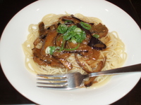 茄子そば（スパゲティー風仕立て）