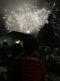 花火大会。今年は下から