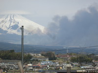 富士山の野焼きです