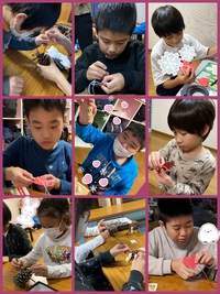 あったかてぶくろと、まつぼっくりで赤鼻のトナカイを作ってみよう♥ 2023/11/21 18:35:10