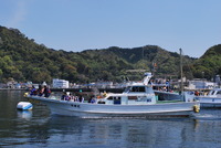 焼津水産高校が内浦湾でアジの養殖を学ぶ漁業実習