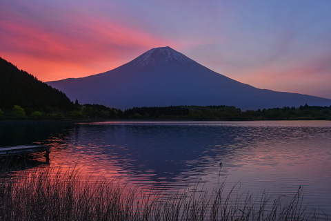 田貫湖からの素敵な朝焼け