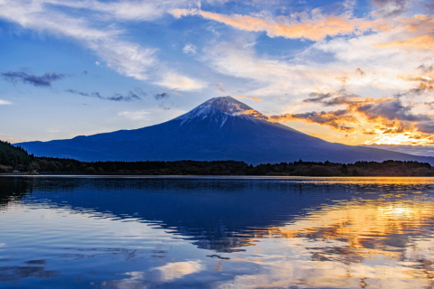朝焼け雲の流れ