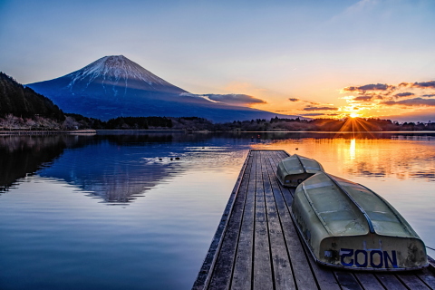 田貫湖からの日の出風景