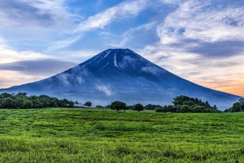 高原からのくっきり富士山