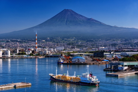 久々の港からのくっきり富士山！