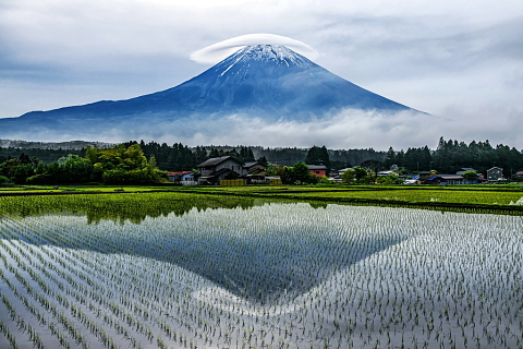 曇り空ながらも素敵な笠富士