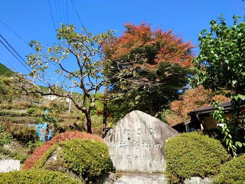 紅葉の有東木のわさび田と清流！