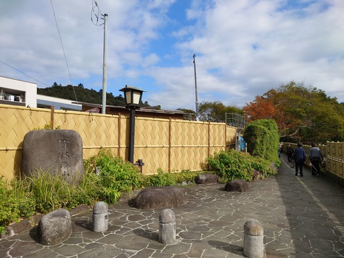秋の修善寺温泉・竹林の小径
