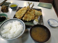 イワシ天ぷら定食　丸天（清水町）