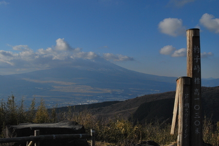 芦ノ湖スカイライン から 望む 絶景富士山,杓子峠