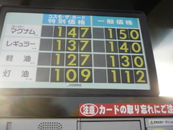 ガソリンの値下げ