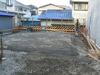 沼津市我入道　４ＬＤＫ　　基礎工事状況　