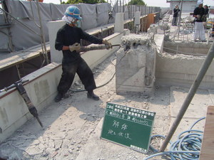 原小学校耐震工事　現場状況（その１）
