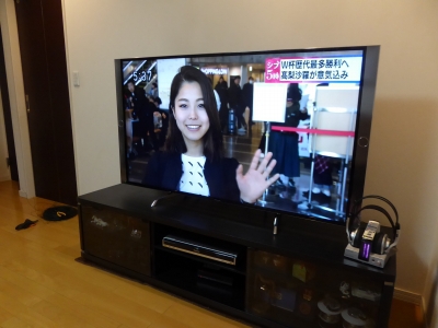 65インチの大型プラズマテレビを2台同時に入れ替えました｜家電建築