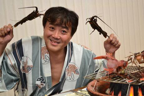 伊豆　北川温泉　星ホテル 海鮮炭火焼き