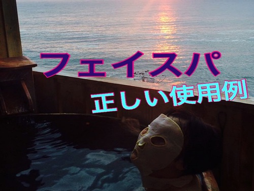 伊豆　北川温泉　星ホテル フェイスパの正しい使用例