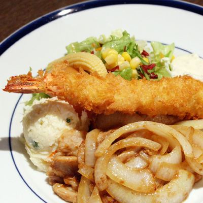 [本日]きのこクリームソースハンバーグ&白身魚＋新メニュー