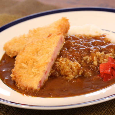 [本日]ハムカツカレー