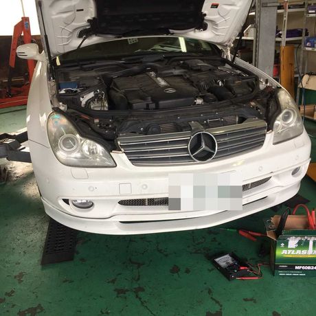 H18　メルセデスベンツ　CLS500　エアサス不良修理