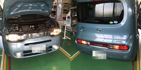 H21　ニッサン　キューブ　車検整備