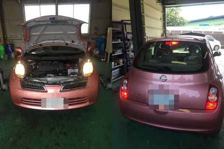 H21 ニッサン　マーチ　車検整備