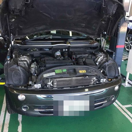 H18　BMW　MINI　ブレーキパッドセンサーの断線のため修理