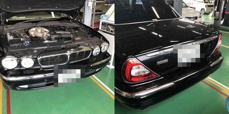 H16　ジャガー　XJ6　ラジエータサブタンク、ベルト、オイル交換、ETC取付
