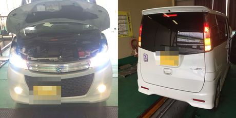 H23　スズキ　パレット　車検整備