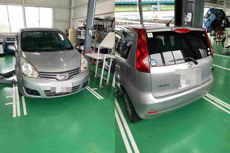 Ｈ22　ニッサン　ノート　板金作業