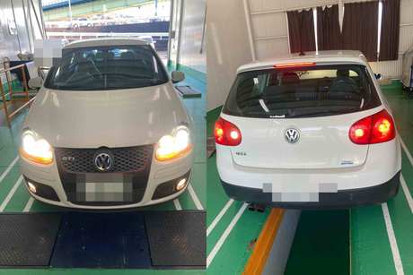 H18　フォルクスワーゲン　ゴルフGTI　車検（オイル、エアコンフィルター、ドライブシャフトブーツ、足回り）