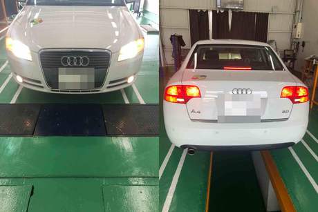 H19　アウディ　A4　車検（エンジンオイル、エアコンフィルター、ブレーキオイル）