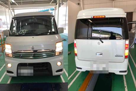 H23 スズキ　エブリイＷ　車検（ブレーキパッド、オイル、ベルト、足回り、バッテリー）
