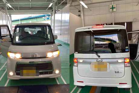 H23　ダイハツ　タント　車検（ロアボールジョイントブーツ、信号用具、足回り）