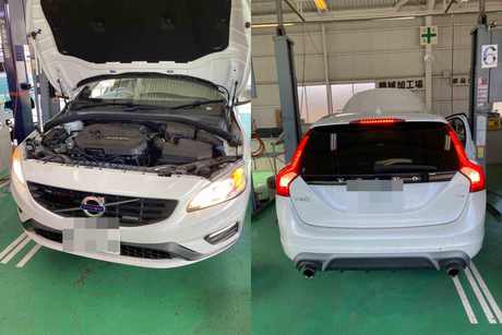 H27　ボルボ　V60　1年点検（エンジンオイル、メンテナンスキット、タイヤホイールバランス）