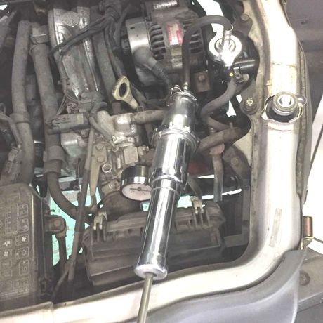 H13　ミツビシ　ミニキャブ　ラジエータチャンバからの水漏れ修理